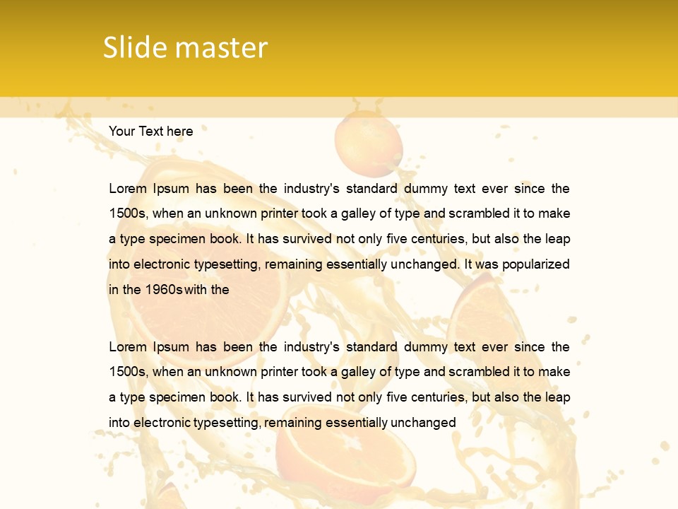 Juice Healthy Orange Fruit Fresh Food Drink Juicy Vitami Juicy Lemon PowerPoint Template