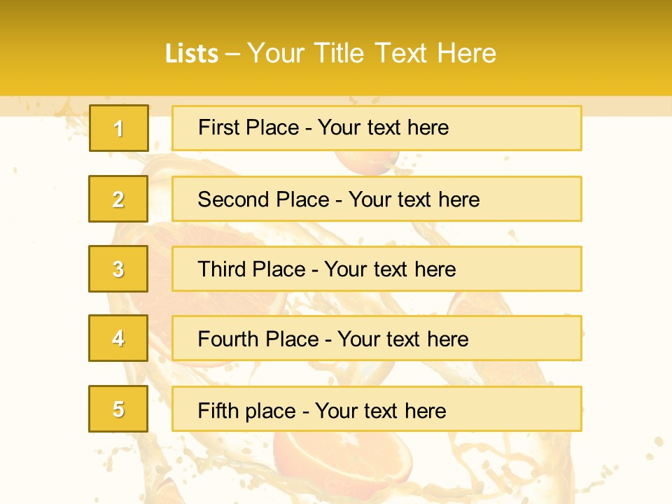 Juice Healthy Orange Fruit Fresh Food Drink Juicy Vitami Juicy Lemon PowerPoint Template