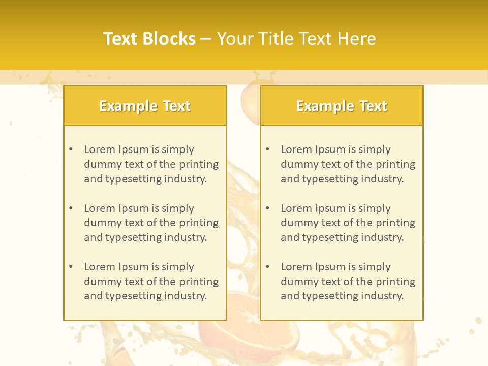 Juice Healthy Orange Fruit Fresh Food Drink Juicy Vitami Juicy Lemon PowerPoint Template
