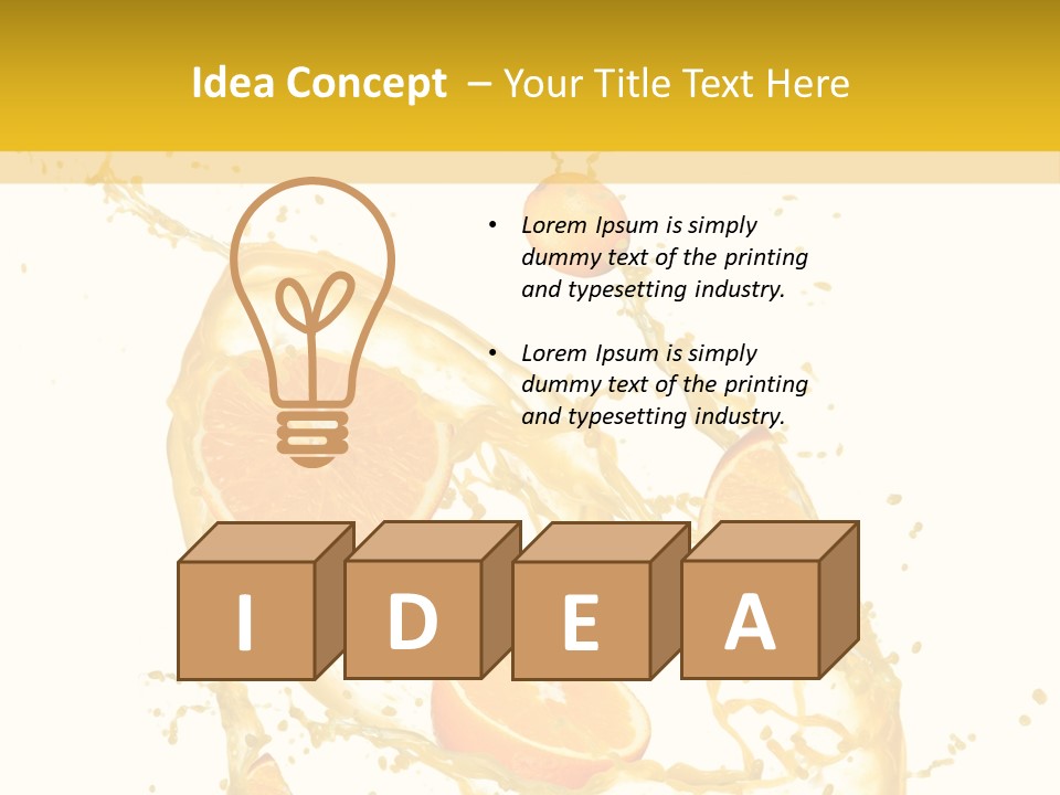 Juice Healthy Orange Fruit Fresh Food Drink Juicy Vitami Juicy Lemon PowerPoint Template