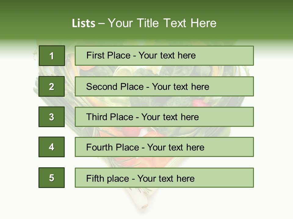 Lebensstil Salatherz Schlank PowerPoint Template