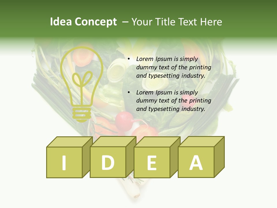 Lebensstil Salatherz Schlank PowerPoint Template