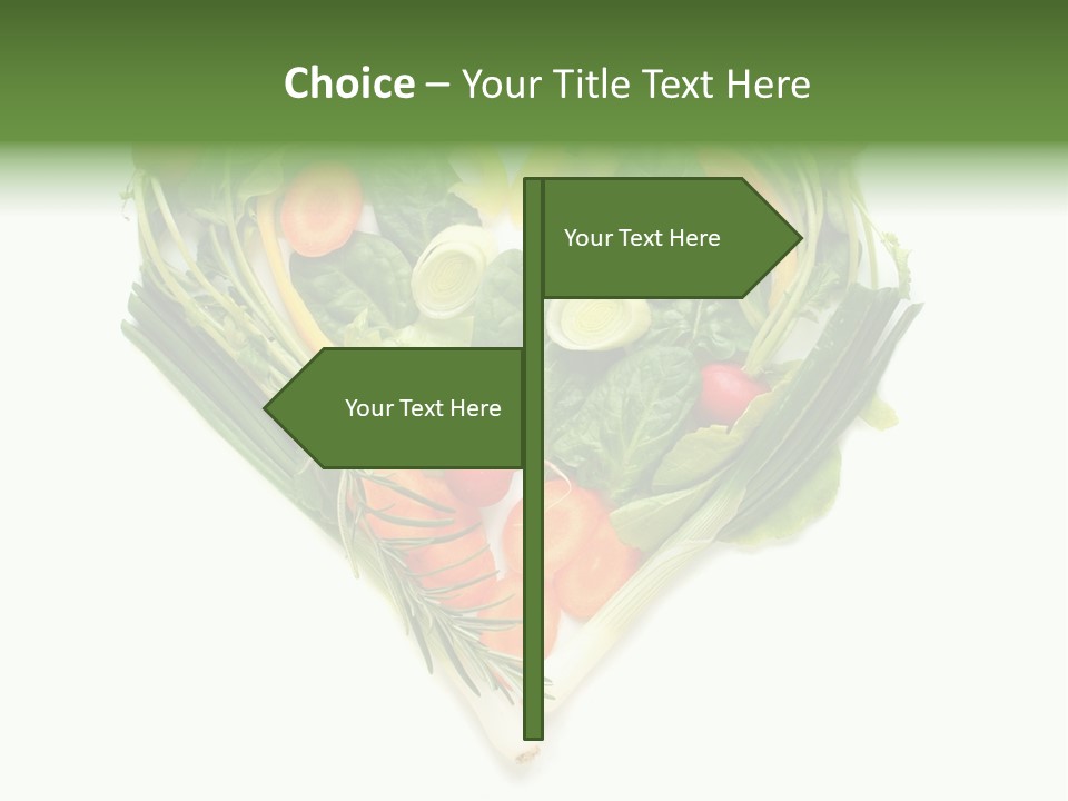 Lebensstil Salatherz Schlank PowerPoint Template