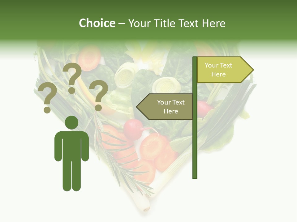 Lebensstil Salatherz Schlank PowerPoint Template