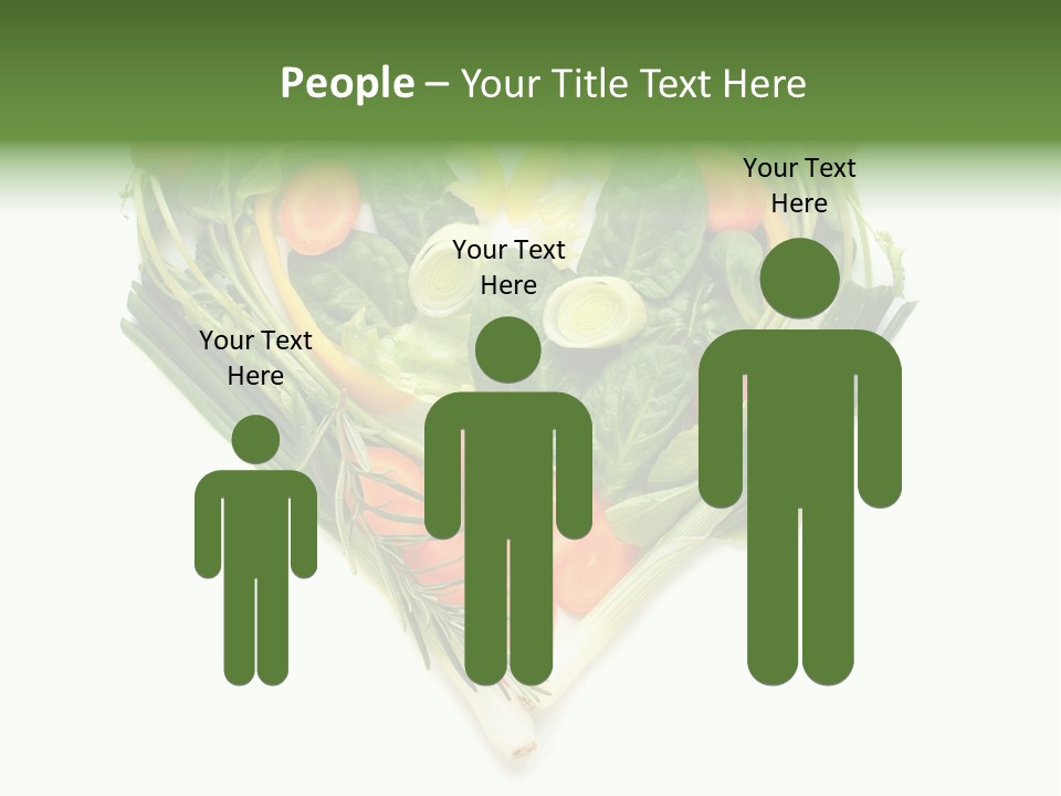 Lebensstil Salatherz Schlank PowerPoint Template