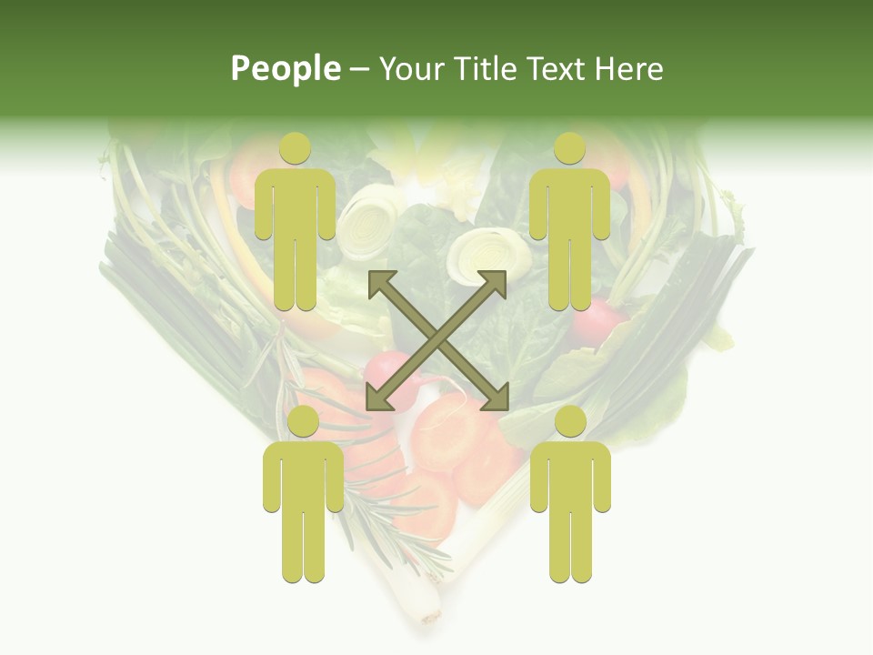 Lebensstil Salatherz Schlank PowerPoint Template