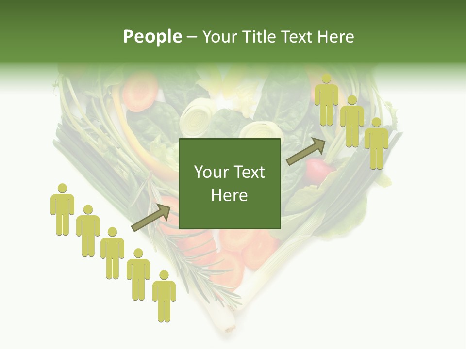 Lebensstil Salatherz Schlank PowerPoint Template