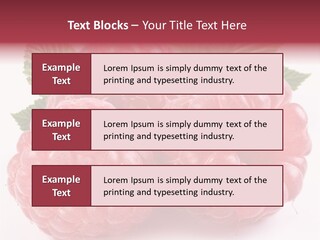 Raspberries Berry Vegetarian PowerPoint Template