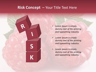 Raspberries Berry Vegetarian PowerPoint Template