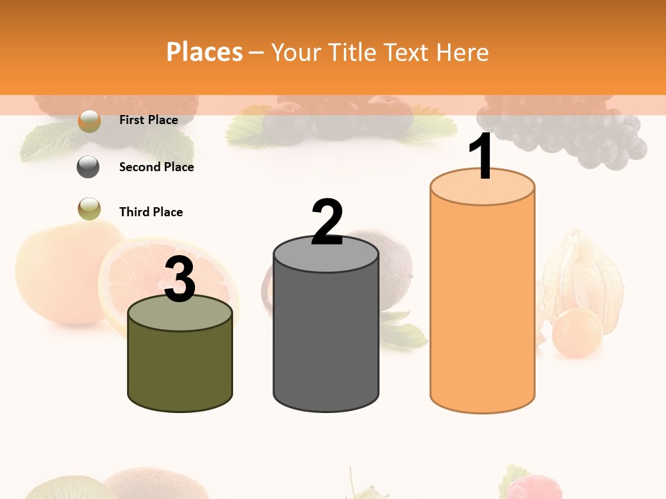 Isolated Vitamin Blackberry PowerPoint Template