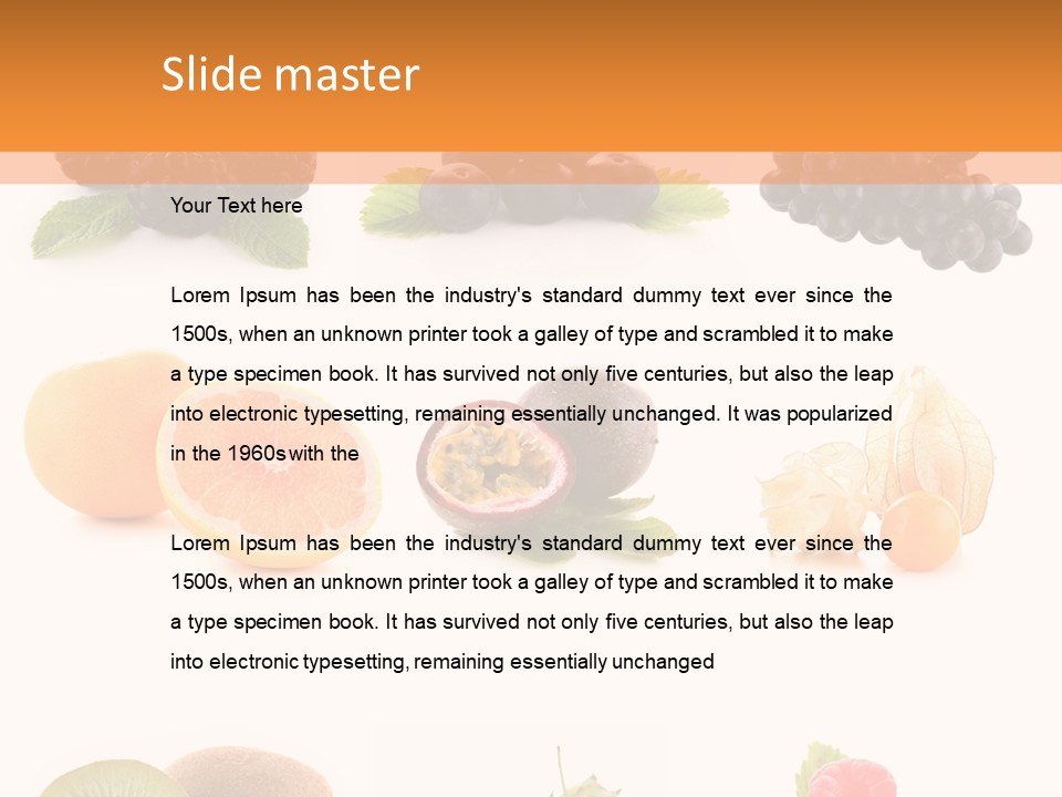 Isolated Vitamin Blackberry PowerPoint Template