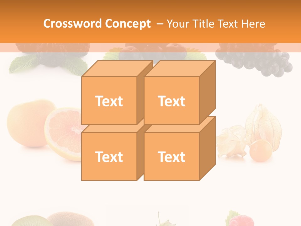 Isolated Vitamin Blackberry PowerPoint Template