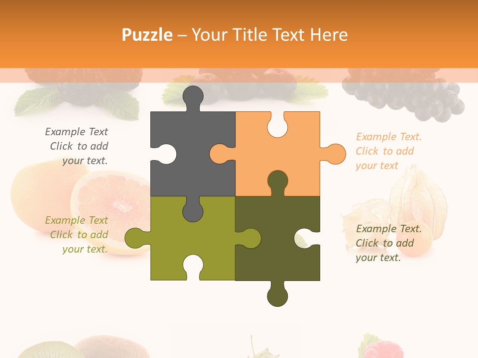 Isolated Vitamin Blackberry PowerPoint Template