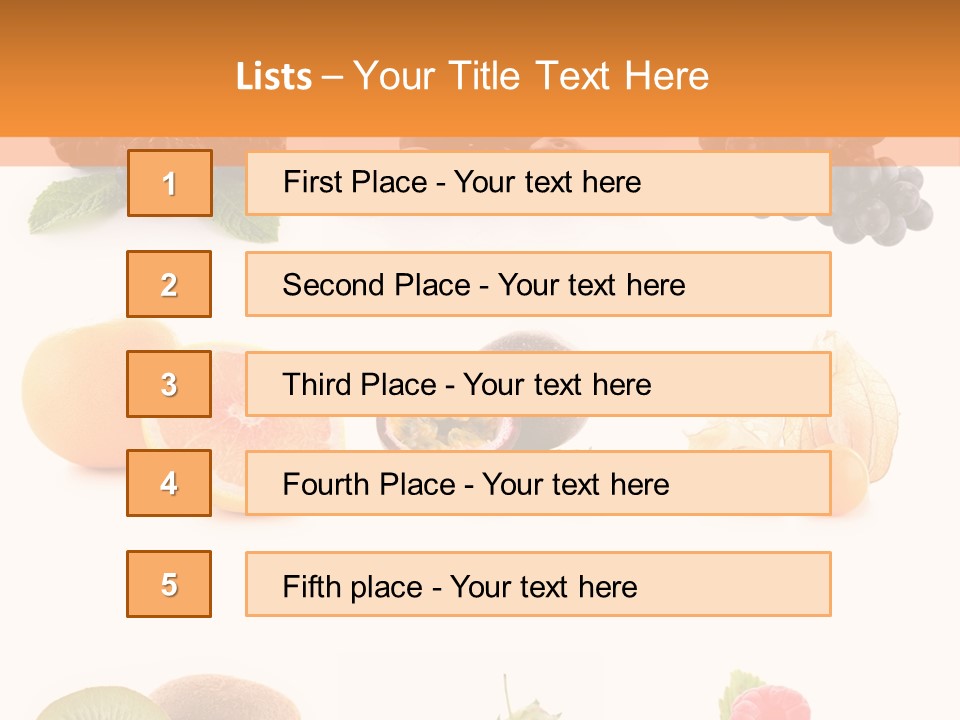 Isolated Vitamin Blackberry PowerPoint Template