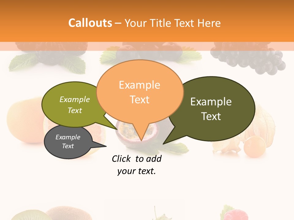 Isolated Vitamin Blackberry PowerPoint Template