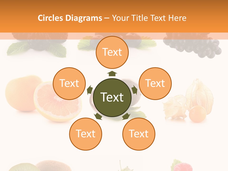 Isolated Vitamin Blackberry PowerPoint Template