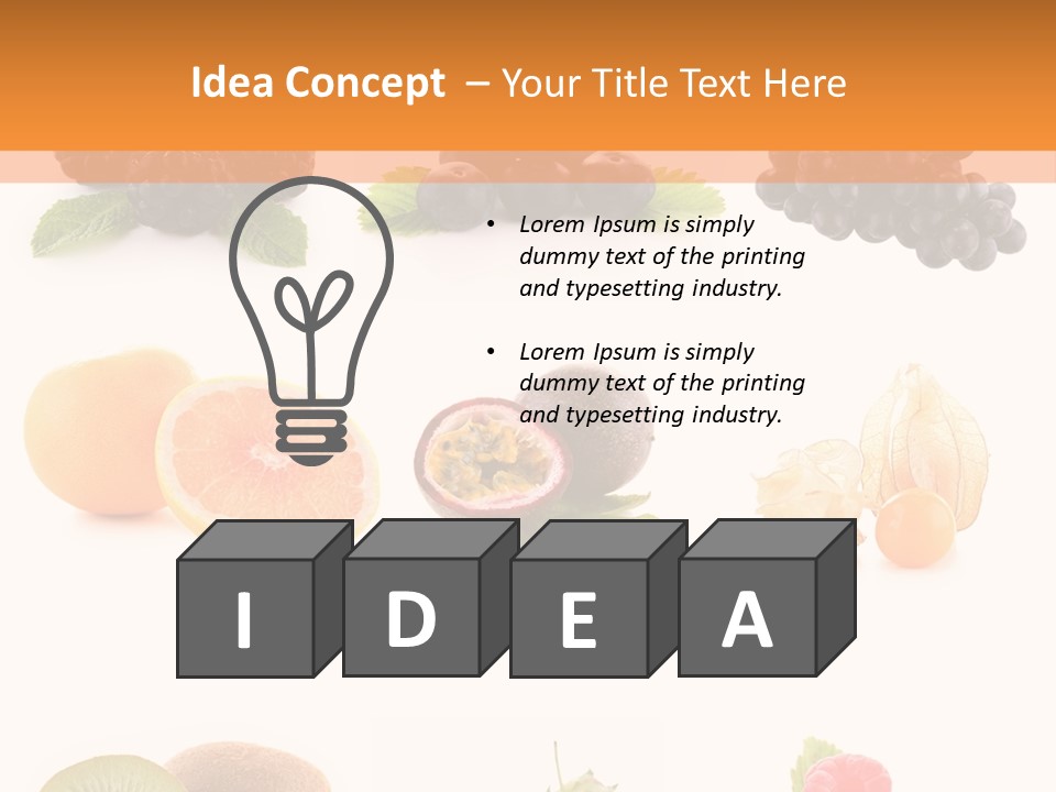 Isolated Vitamin Blackberry PowerPoint Template