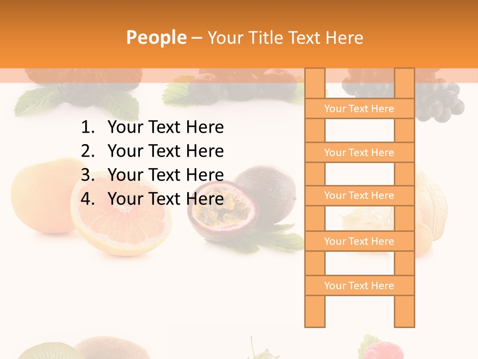 Isolated Vitamin Blackberry PowerPoint Template