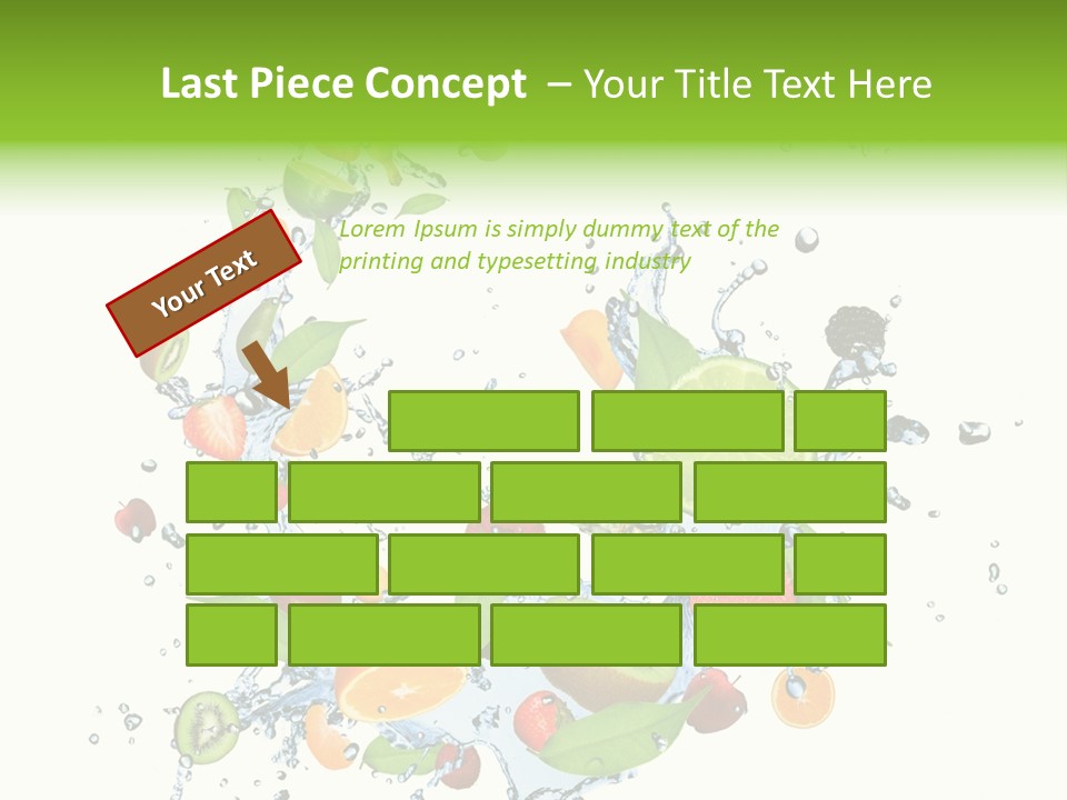 Wet Citrus Banana PowerPoint Template