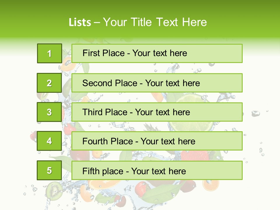 Wet Citrus Banana PowerPoint Template