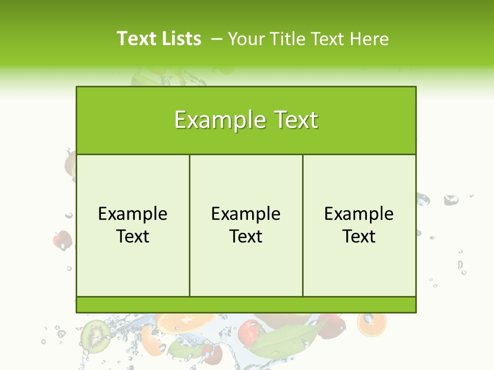 Wet Citrus Banana PowerPoint Template