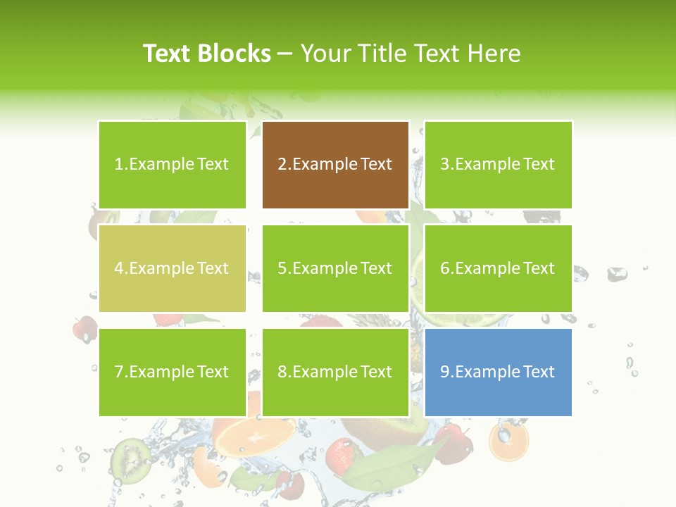 Wet Citrus Banana PowerPoint Template