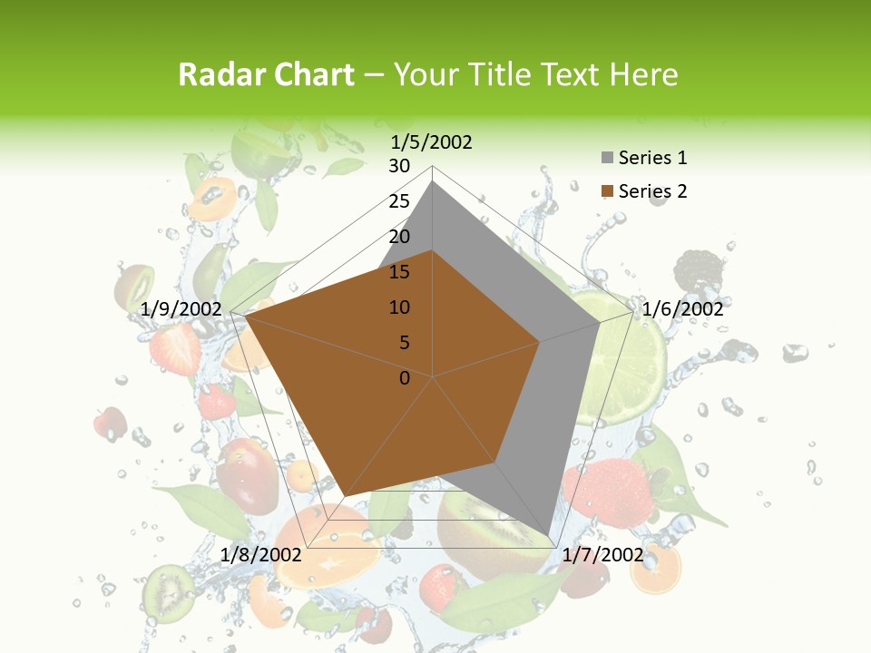Wet Citrus Banana PowerPoint Template