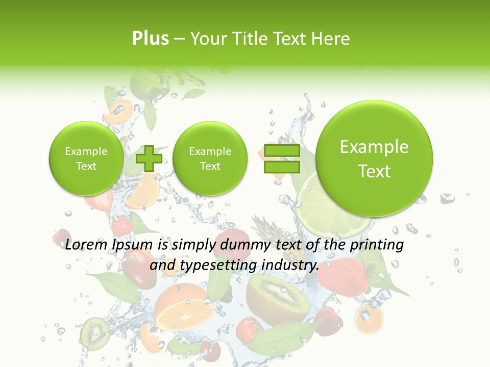 Wet Citrus Banana PowerPoint Template