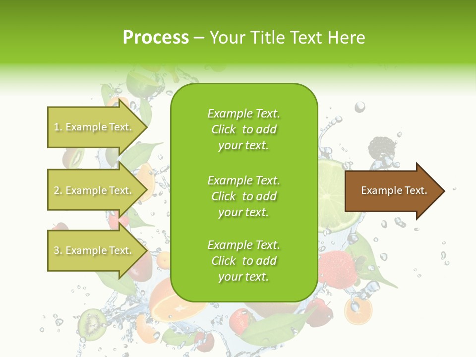 Wet Citrus Banana PowerPoint Template