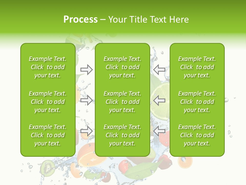 Wet Citrus Banana PowerPoint Template