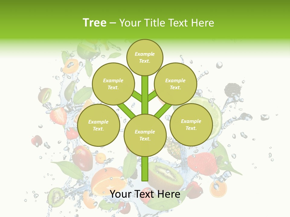 Wet Citrus Banana PowerPoint Template