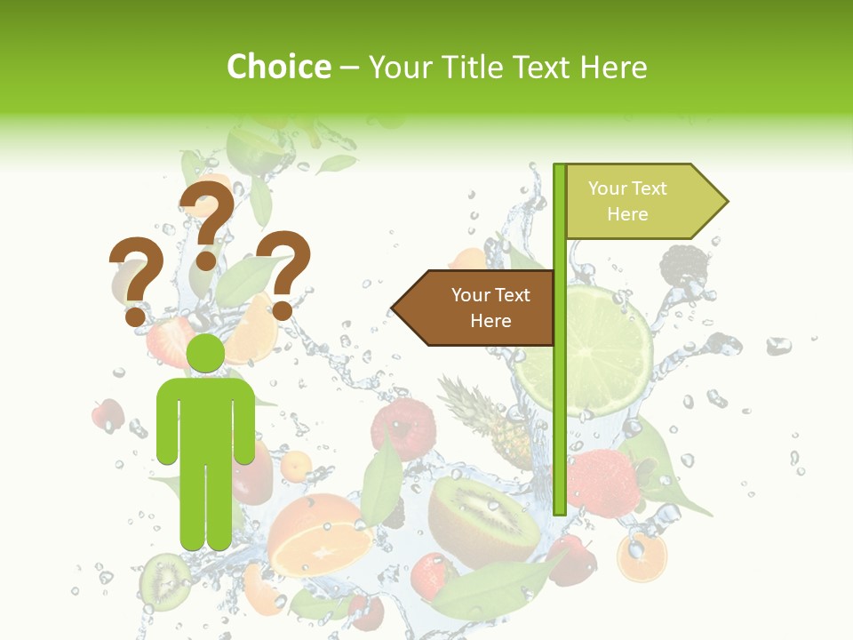 Wet Citrus Banana PowerPoint Template