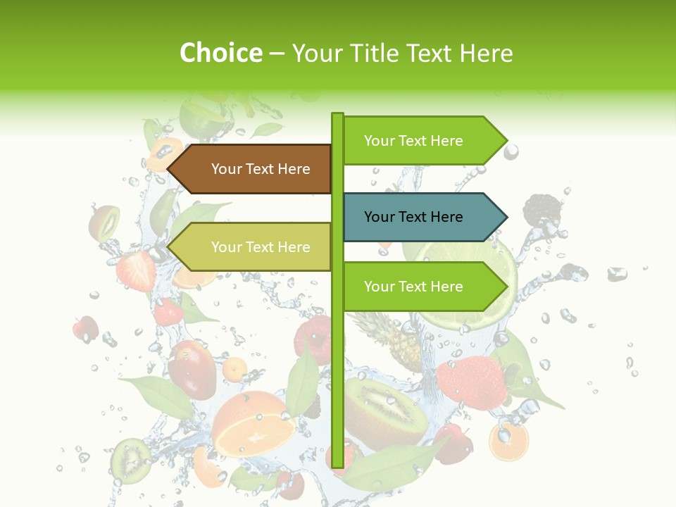 Wet Citrus Banana PowerPoint Template