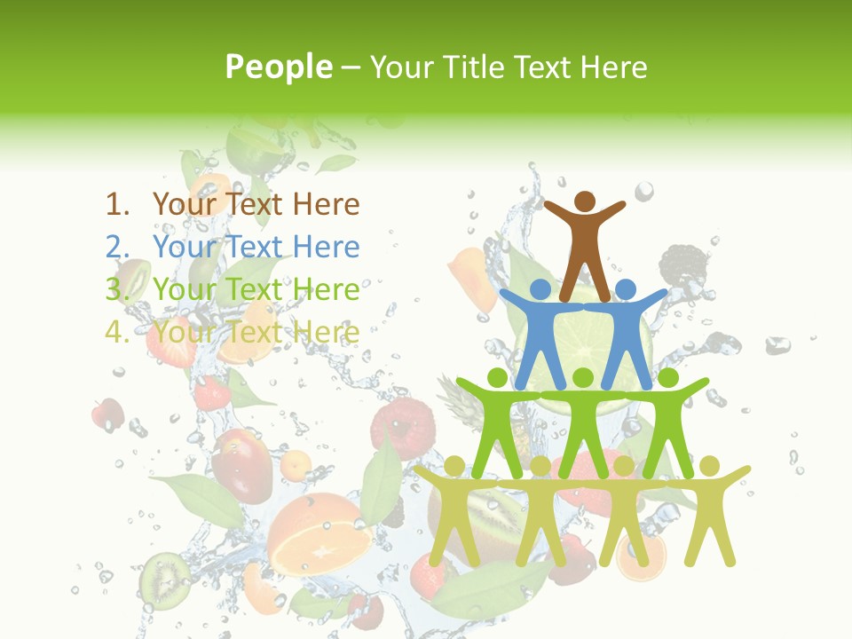 Wet Citrus Banana PowerPoint Template