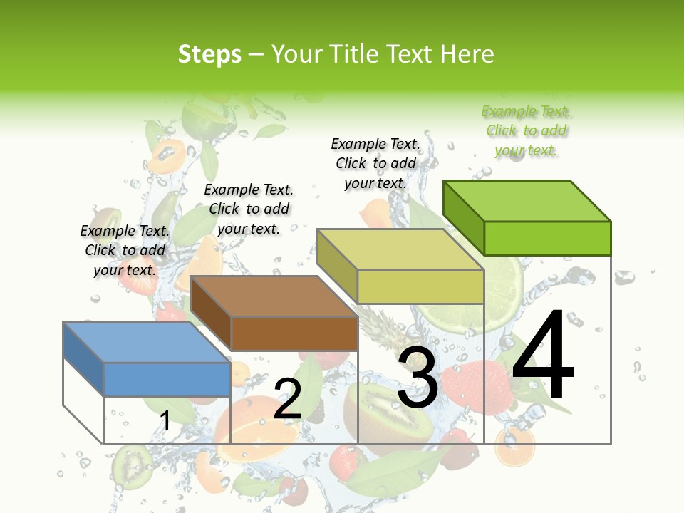 Wet Citrus Banana PowerPoint Template