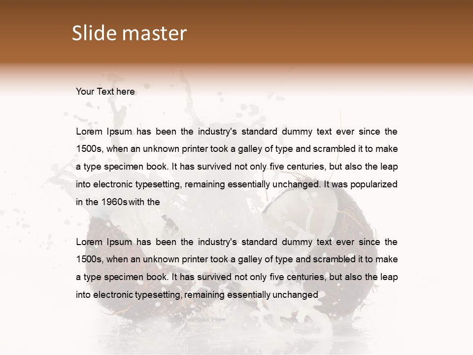 Horizontal Space Copy PowerPoint Template