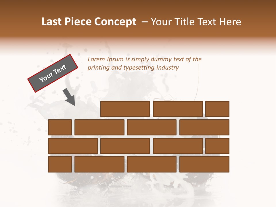 Horizontal Space Copy PowerPoint Template