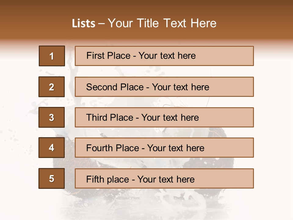 Horizontal Space Copy PowerPoint Template