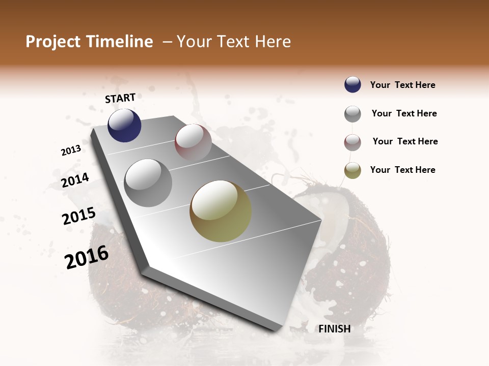 Horizontal Space Copy PowerPoint Template