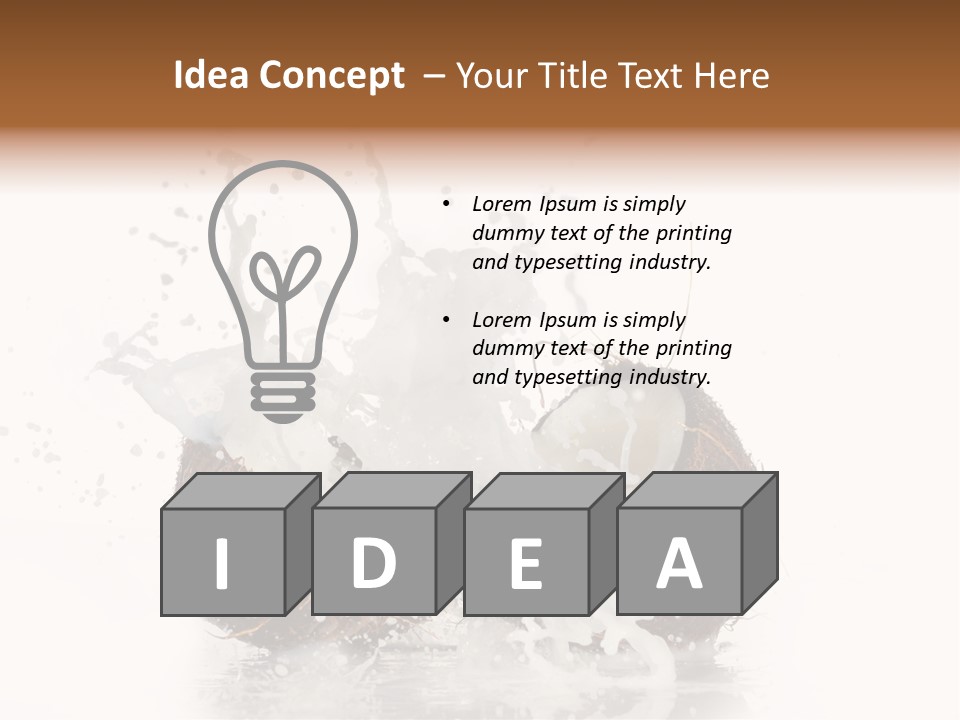 Horizontal Space Copy PowerPoint Template