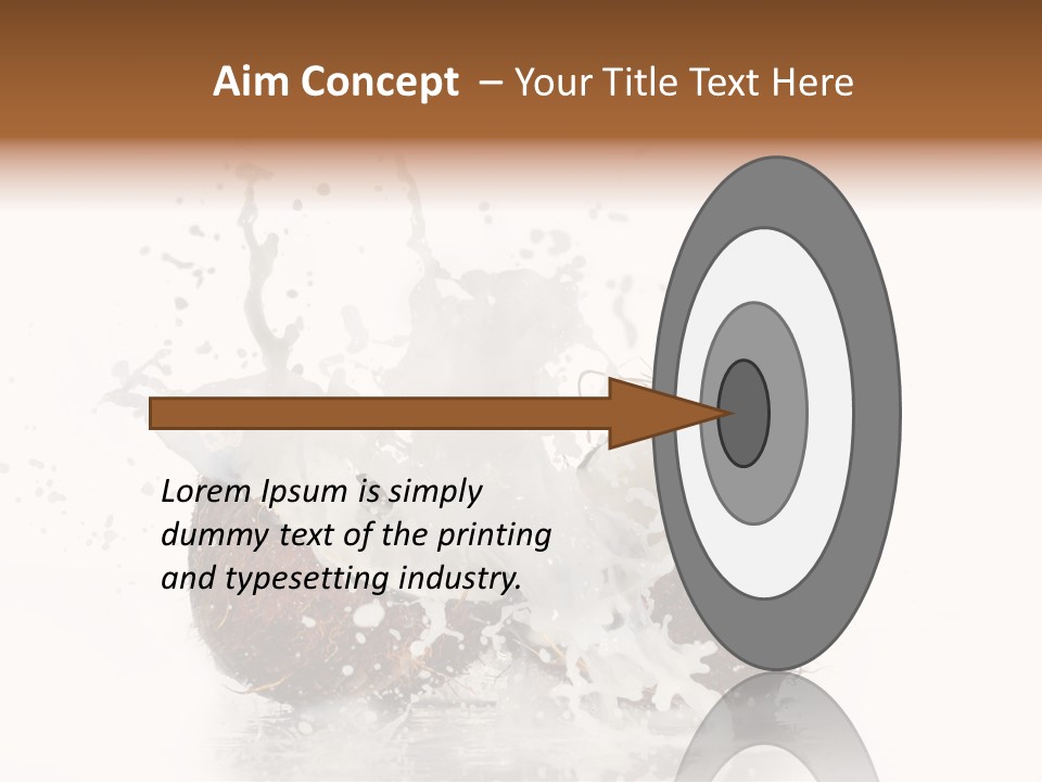 Horizontal Space Copy PowerPoint Template