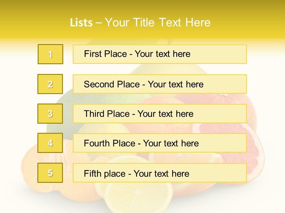 Group Grapefruit Food PowerPoint Template