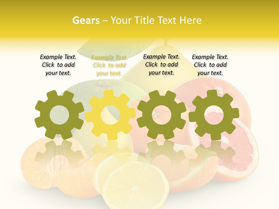 Group Grapefruit Food PowerPoint Template