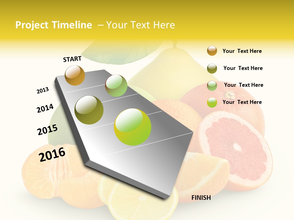 Group Grapefruit Food PowerPoint Template