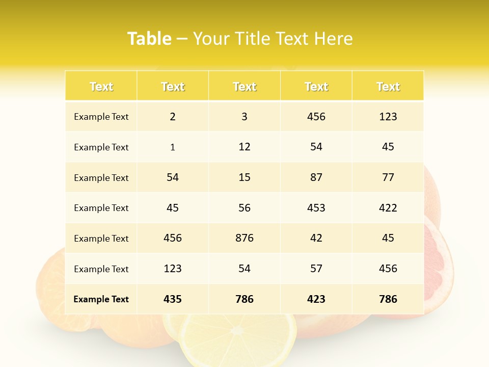 Group Grapefruit Food PowerPoint Template