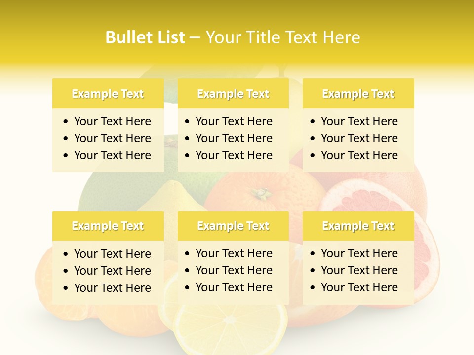 Group Grapefruit Food PowerPoint Template