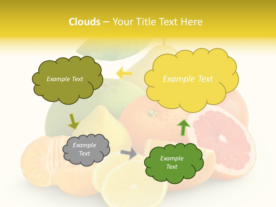 Group Grapefruit Food PowerPoint Template