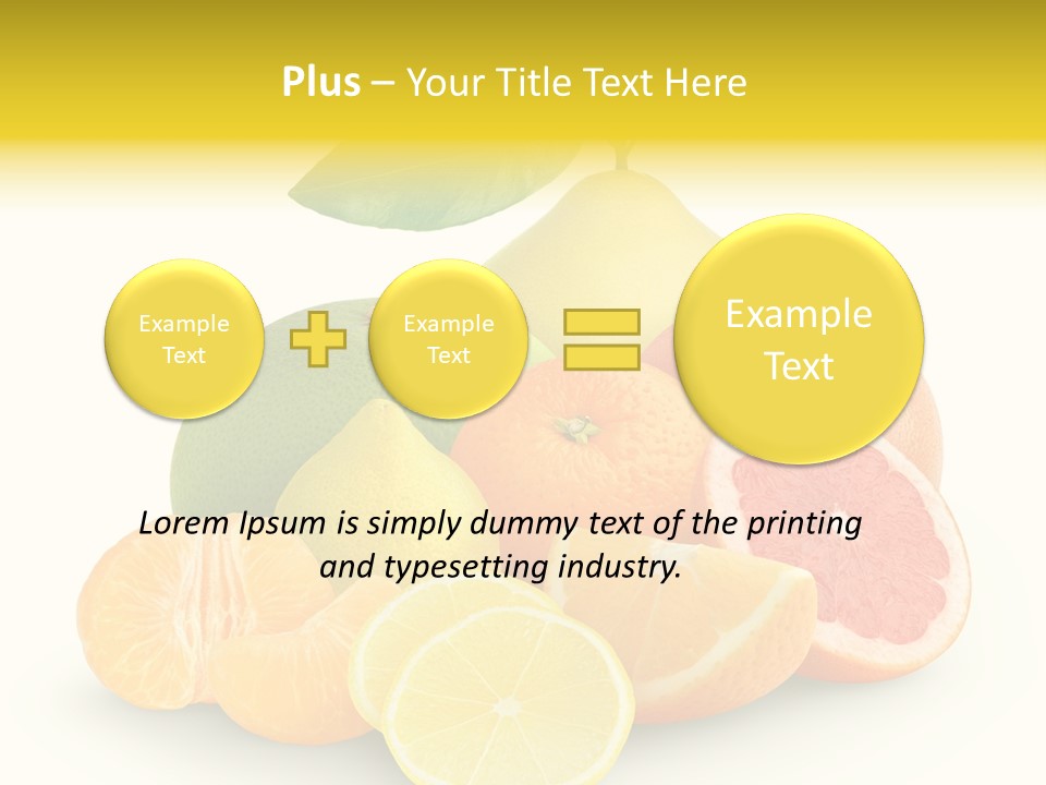 Group Grapefruit Food PowerPoint Template