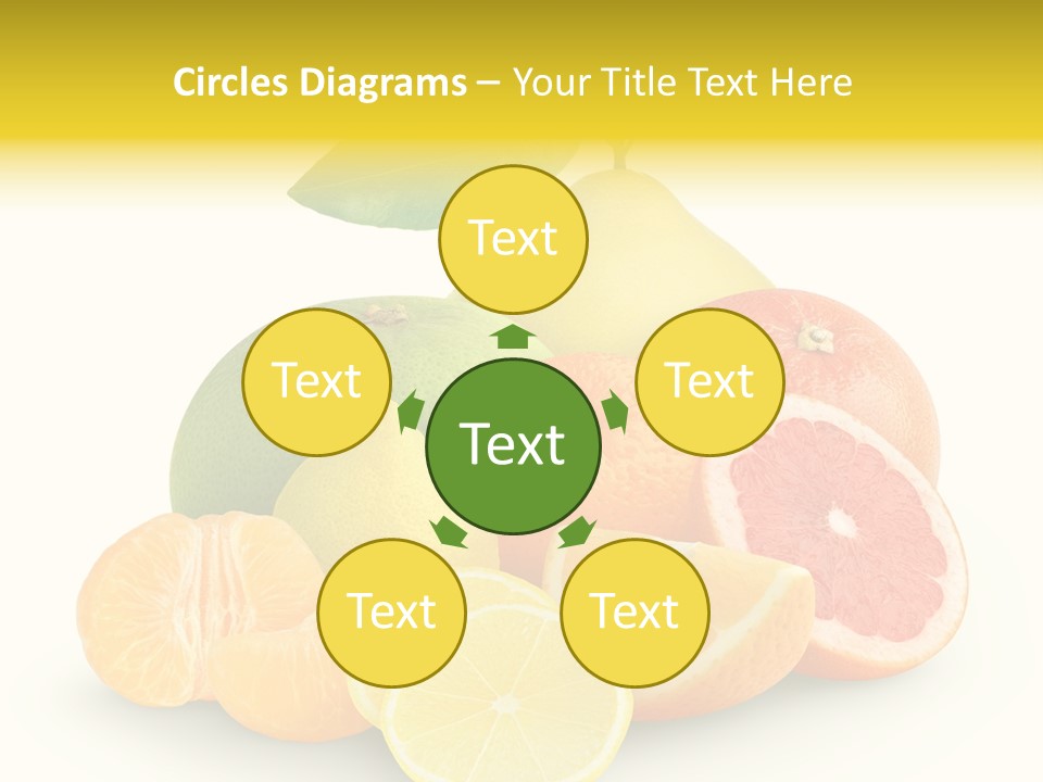 Group Grapefruit Food PowerPoint Template