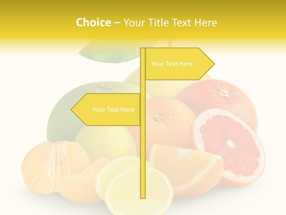 Group Grapefruit Food PowerPoint Template